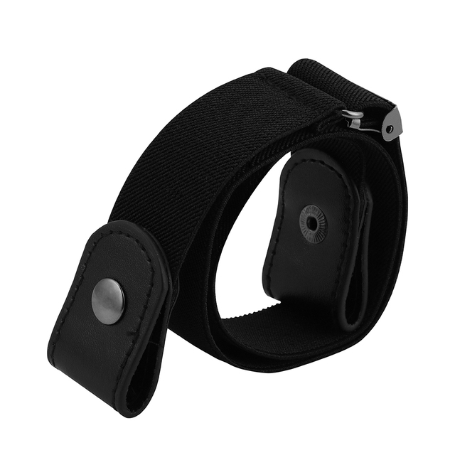 2023 New Lazy Belt Women Japanese Men Versatile Elastic Jeans Seamless Invisible Plastic Buckle Tactical Belt