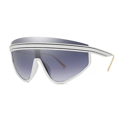 Hot Fashion Luxury Oversized One Piece Frame Watermark Sunglass Women Outdoor Sports Sunglasses 2022