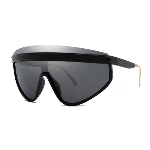 Hot Fashion Luxury Oversized One Piece Frame Watermark Sunglass Women Outdoor Sports Sunglasses 2022