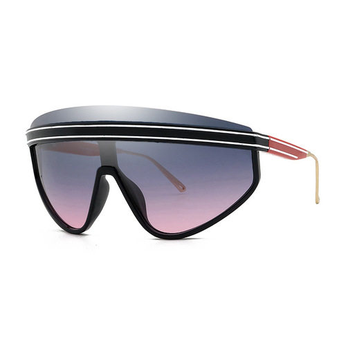 Hot Fashion Luxury Oversized One Piece Frame Watermark Sunglass Women Outdoor Sports Sunglasses 2022