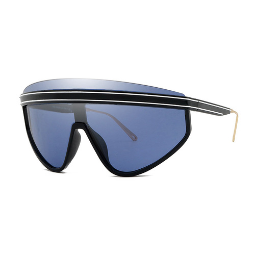 Hot Fashion Luxury Oversized One Piece Frame Watermark Sunglass Women Outdoor Sports Sunglasses 2022