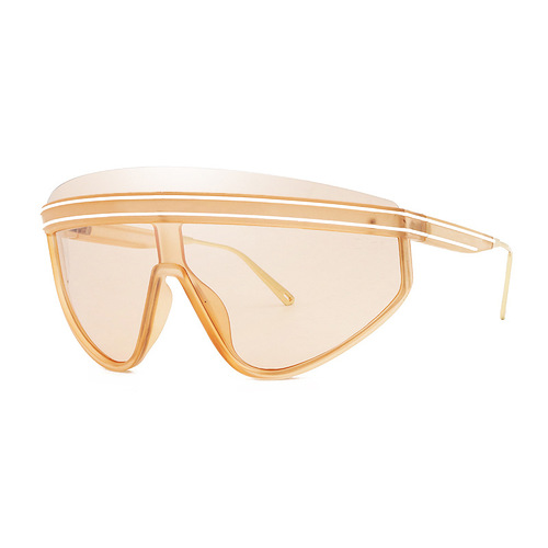 Hot Fashion Luxury Oversized One Piece Frame Watermark Sunglass Women Outdoor Sports Sunglasses 2022