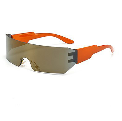 Luxury designer one piece big frame womens sunglasses trendy fashion sunglasses 2023 mens future-oriented futuristic sun