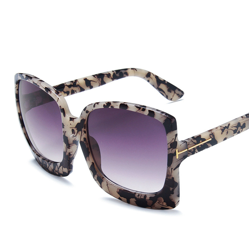 Luxury Over Size Female Shades Sunglasses Womens PC Big Frame Sun Glasses Popular Leopard Square Sunglasses UV400