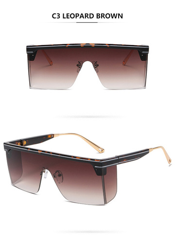 2023 New Sunglasses Women One-piece Big Frame Sunglasses Men's Trend Brand Protective Luxury Sun Glasses Oversized Sungl