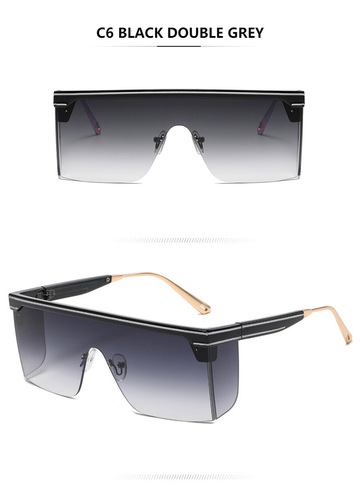 2023 New Sunglasses Women One-piece Big Frame Sunglasses Men's Trend Brand Protective Luxury Sun Glasses Oversized Sungl