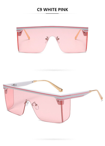 2023 New Sunglasses Women One-piece Big Frame Sunglasses Men's Trend Brand Protective Luxury Sun Glasses Oversized Sungl