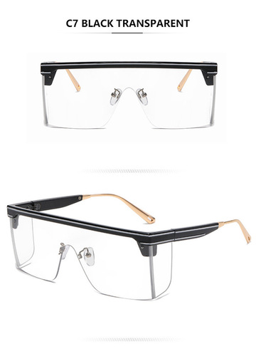 2023 New Sunglasses Women One-piece Big Frame Sunglasses Men's Trend Brand Protective Luxury Sun Glasses Oversized Sungl