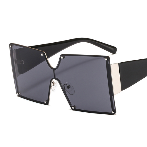 SKYWAY New Arrivals Trendy Fashion Square Rimless Gradient Oversized Shades Women One Piece Lens Sun Glasses Sunglasses