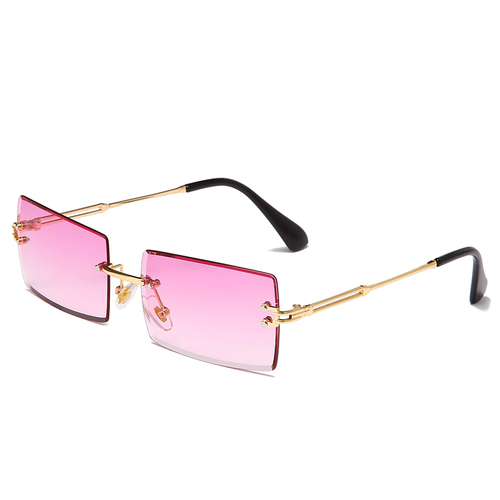 NWOGLSS 31274 Fashion Women Square Rimless Sunglasses 2022