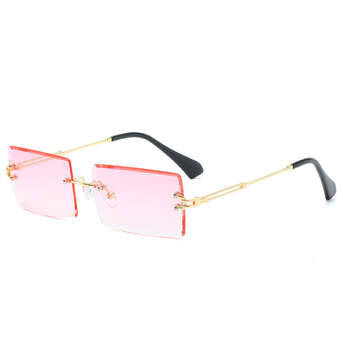 NWOGLSS 31274 Fashion Women Square Rimless Sunglasses 2022