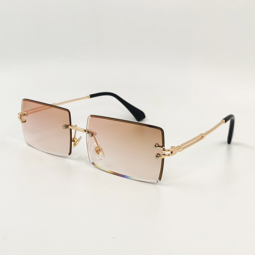 NWOGLSS 31274 Fashion Women Square Rimless Sunglasses 2022