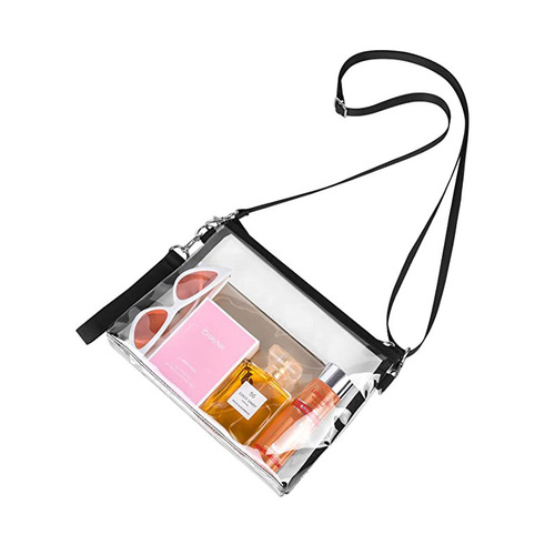 Women's Waterproof Shoulder Pvc Purses Bag Clear Crossbody Bag Messenger Bag 