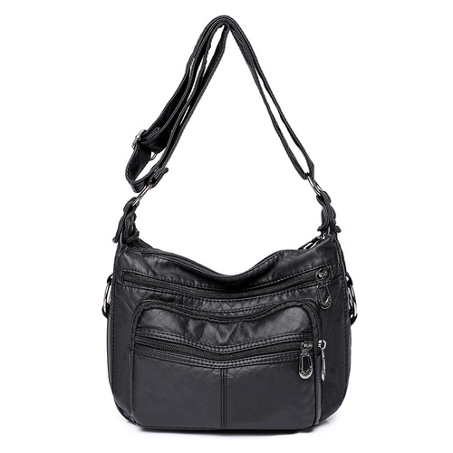 2023 Hot Sell Pu Ladies Handbags Women Shoulder Ruched Bags with Inside Pocket for Women