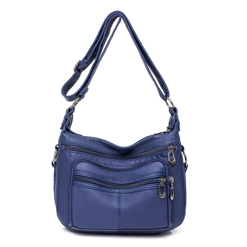 2023 Hot Sell Pu Ladies Handbags Women Shoulder Ruched Bags with Inside Pocket for Women