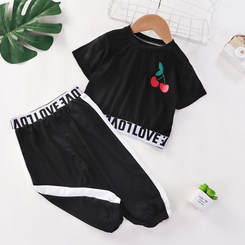 Baby Girls' Clothing Sets Summer Girls Clothes Set T-shirt+pants 2 pcs Kids Casual Suit Children Clothes 
