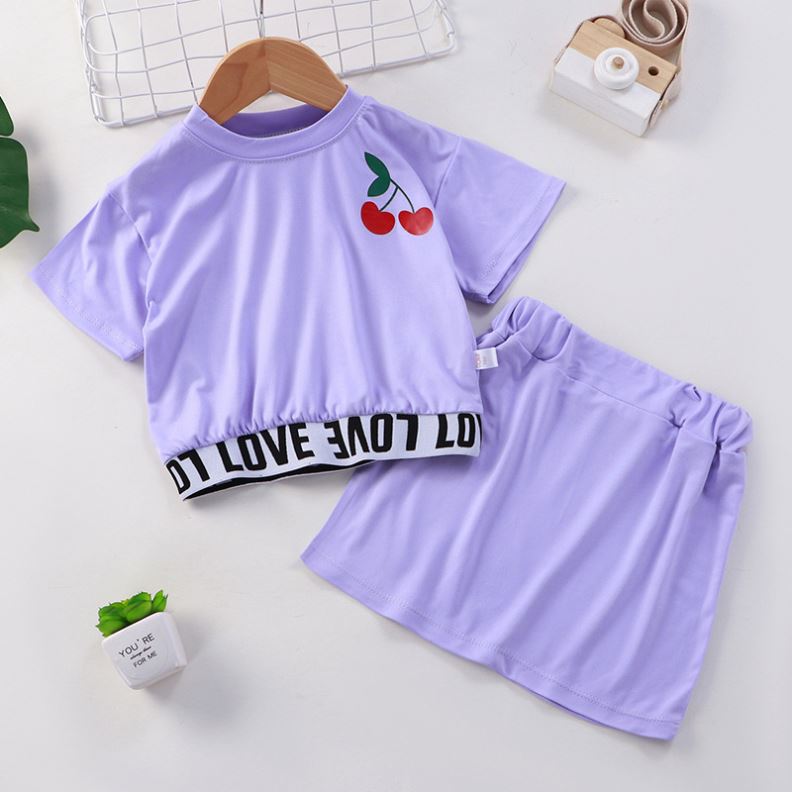 Baby Girls' Clothing Sets Summer Girls Clothes Set T-shirt+pants 2 pcs Kids Casual Suit Children Clothes 
