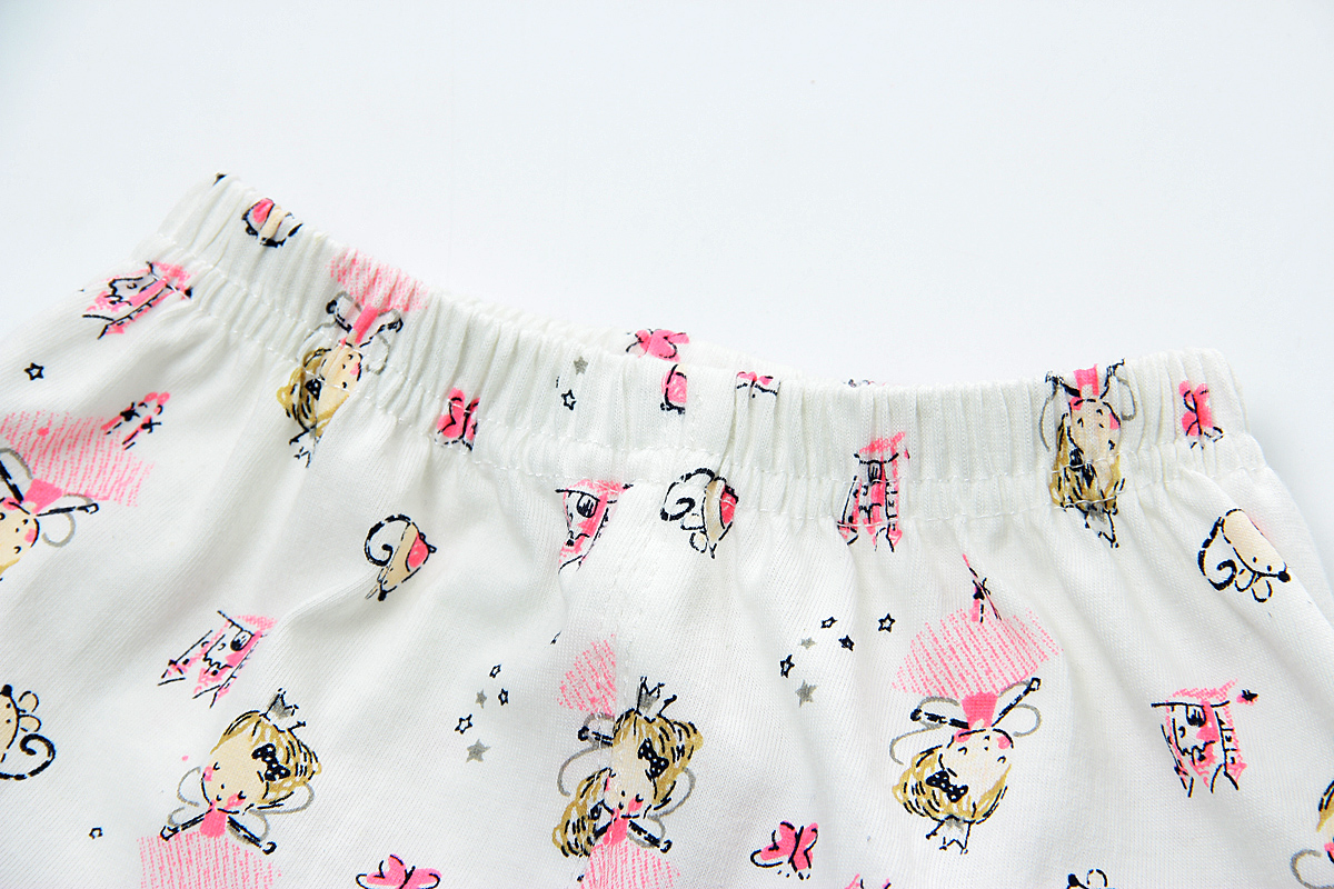 Summer Girls Cartoon Clothes Two Pieces Short Sleeve Cloth Set