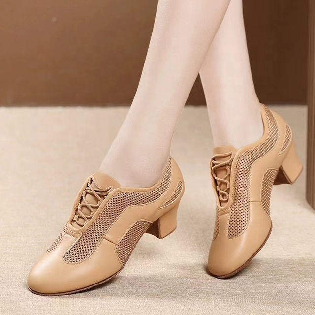 Heel 3.5CM Canvas Teacher Dance Shoes Practice Dance Shoes