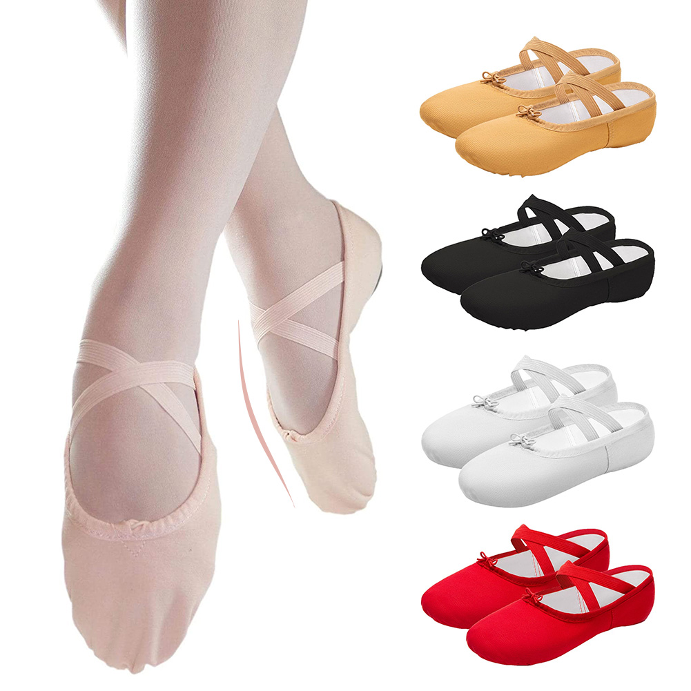 Ballet Shoes Satin Ballet Dance shoes Split sole kids Adults Sizes Lace Ribbon