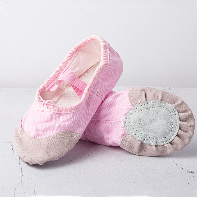  Cheap  Ballet Pink Foldable Children  Split Sole Canvas Soft Dance Wear Stretch Ballet Shoes