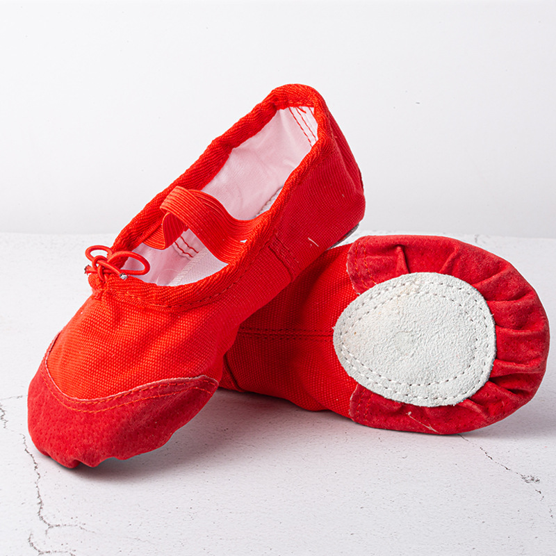  Cheap  Ballet Pink Foldable Children  Split Sole Canvas Soft Dance Wear Stretch Ballet Shoes