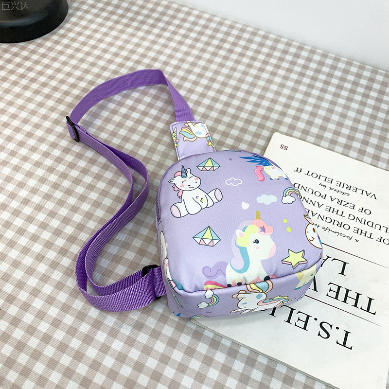 Hot Selling Cute Dinosaur Unicorn Print Coin Purse New Boys and Girls Kids Purse Waist Chest Bag