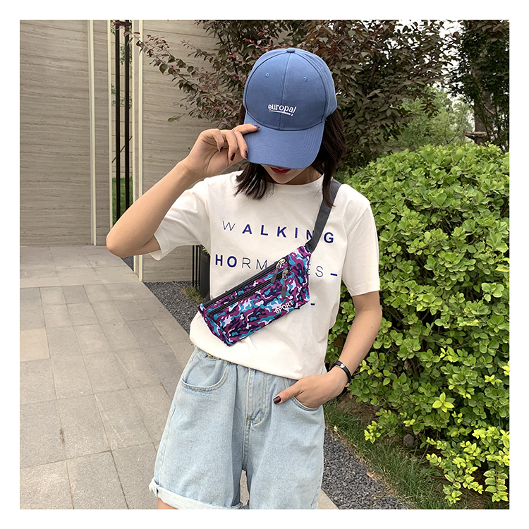  direct low MOQ in stock fanny pack   print men women passport fanny pack