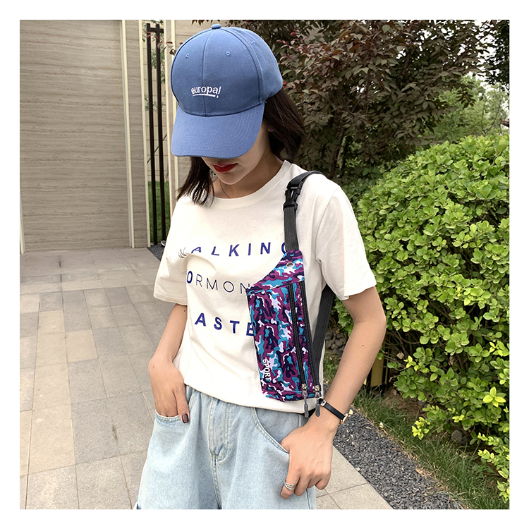  direct low MOQ in stock fanny pack   print men women passport fanny pack