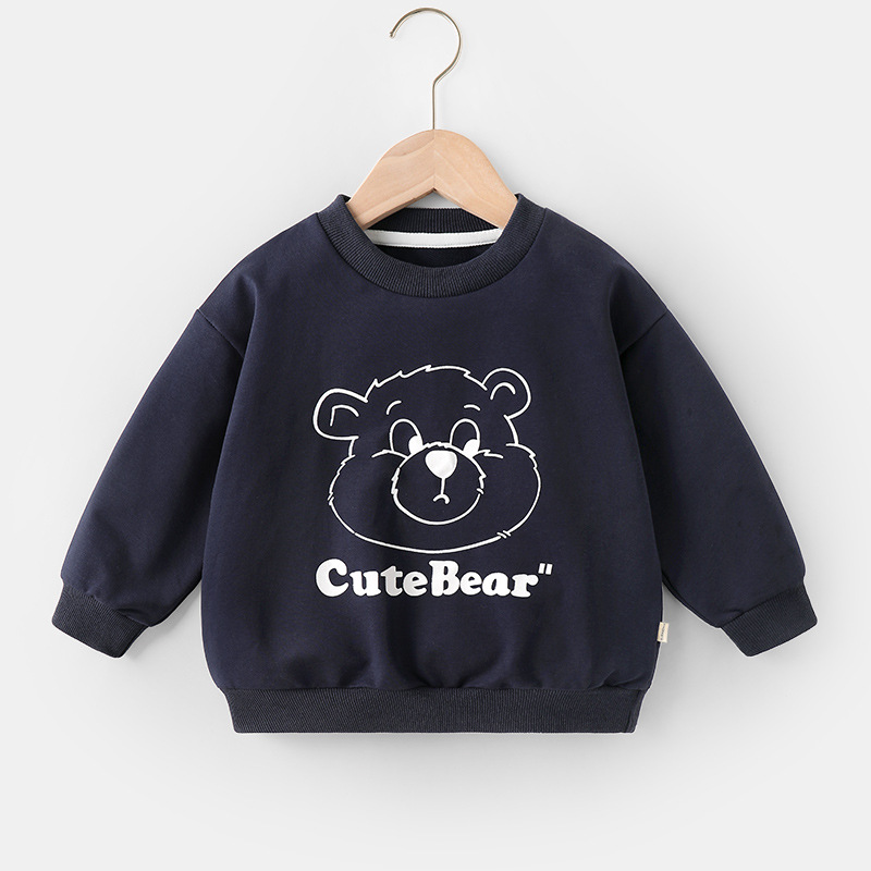 Boy Cartoon Hoodie Autumn Spring And New Clothing Children Baby In The Baby Top Autumn Thin Fashion