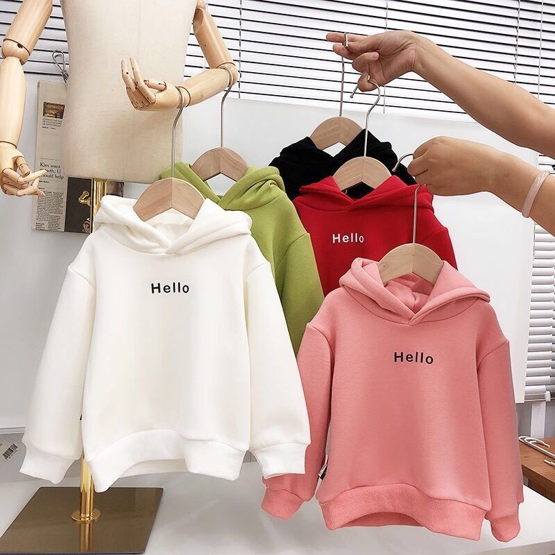 Autumn Winter Children Solid Color Outfits Children's Clothing Sweatshirt Letters Printing 2-7 Years Unisex Pullover