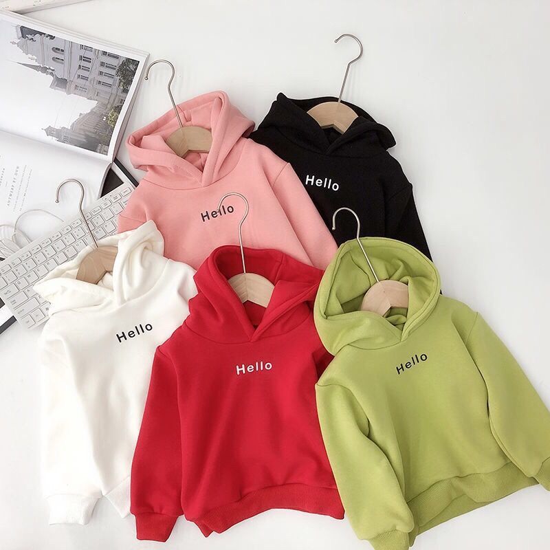 Autumn Winter Children Solid Color Outfits Children's Clothing Sweatshirt Letters Printing 2-7 Years Unisex Pullover