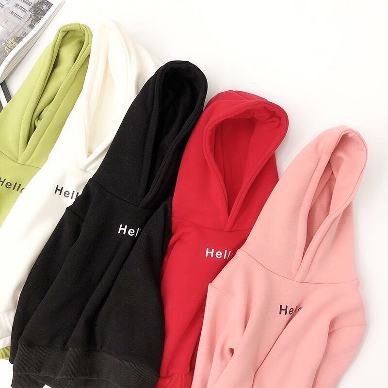 Autumn Winter Children Solid Color Outfits Children's Clothing Sweatshirt Letters Printing 2-7 Years Unisex Pullover