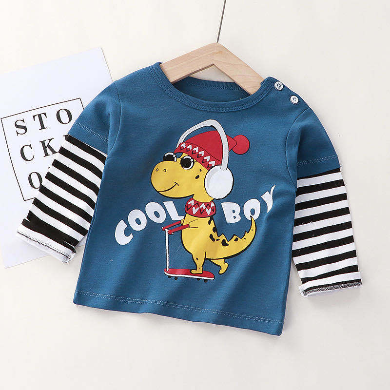 Top Selling Products 2022 Kids Autumn Sweatshirt Boy Cartoon Printed Long Sleeve O-neck 0-7 Years Cheap Children Fashion