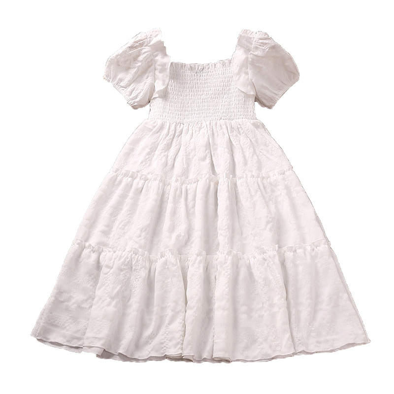 Girls dress 2022 spring and summer new children's Korean style short-sleeved princess dress foreign trade children's clo