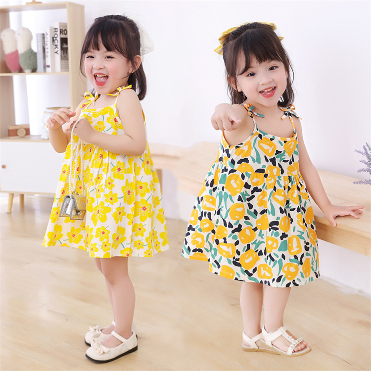 Summer Children's Suspended Princess Dress Cool Breathable and Comfortable for Little Girls