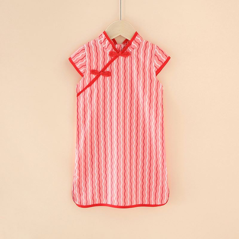Toddler Chinese Style Kid Baby Girl Floral Cheongsam Qipao Dress Party Clothes Summer Princess Dresses For Children