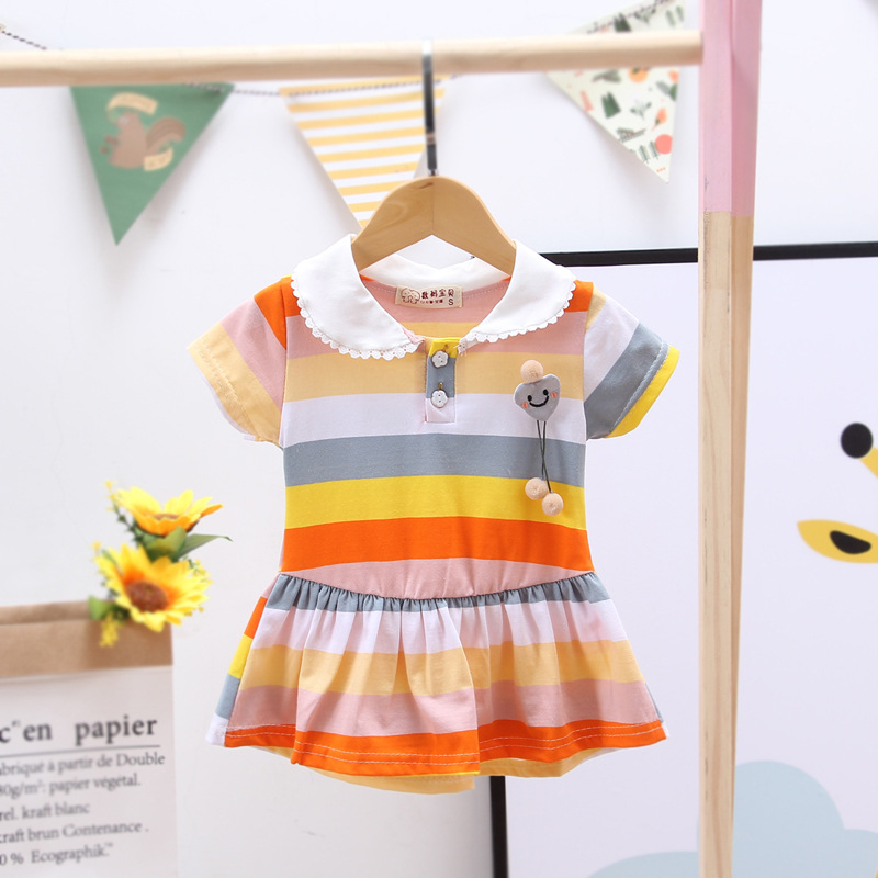 New style dress baby short sleeve cute princess style baby dress princess new born baby girl dresses