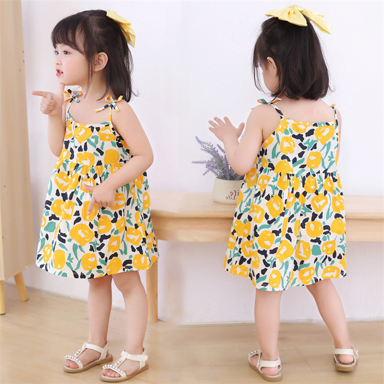 Summer Children's Suspended Princess Dress Cool Breathable and Comfortable for Little Girls