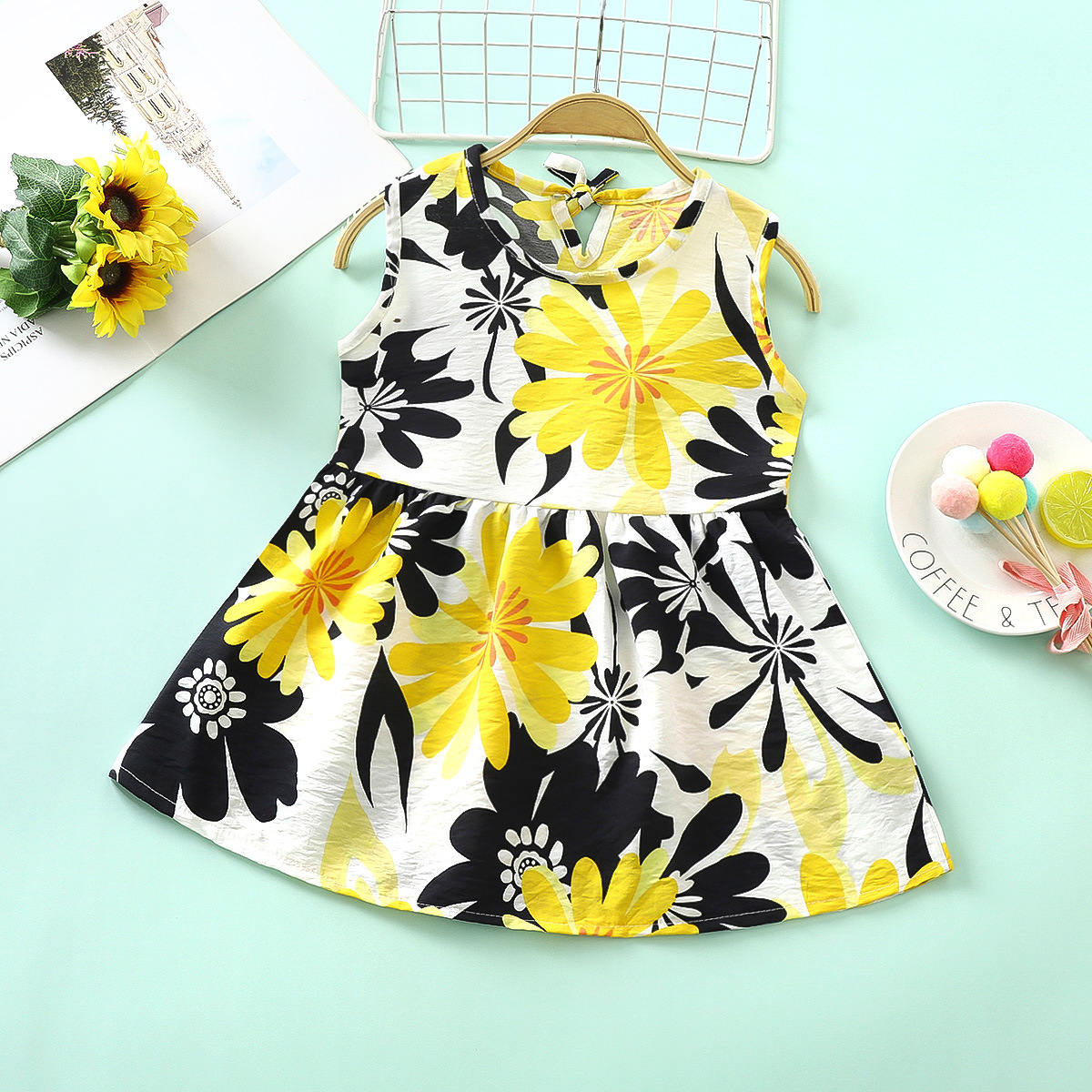 Summer Kids' Skirts Pastoral Style Princess Skirt Dresses for Girls Flower Girls' Dresses Girls Party Dress
