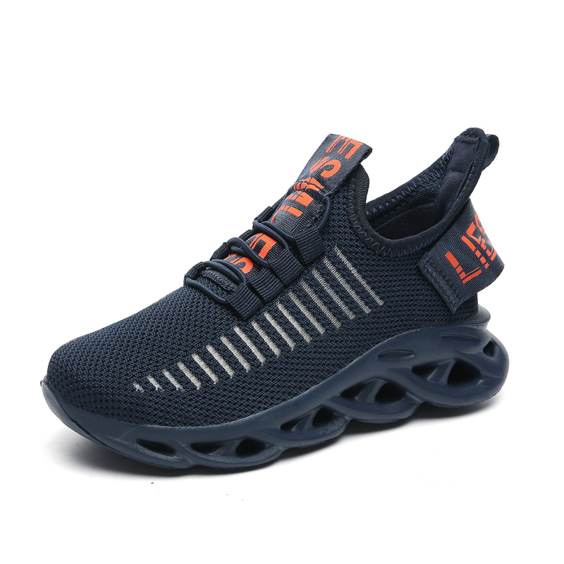 Children's Fashion Sports Shoes, Breathable Soft Bottom Lace-up Comfortable Sock Absorption