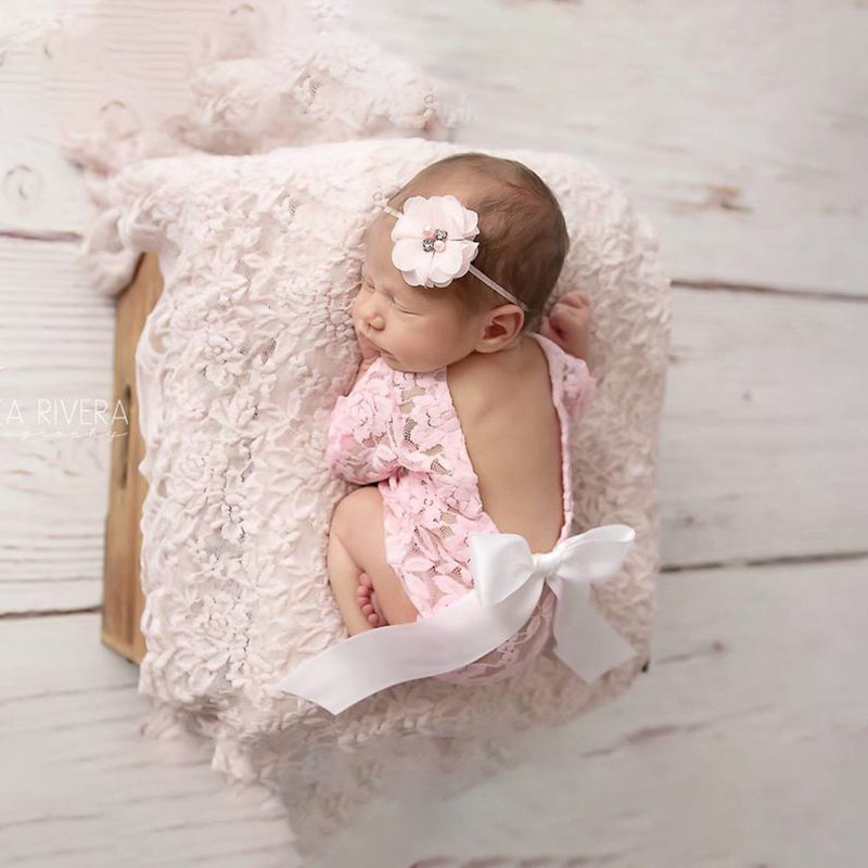 Baby Clothes Newborn Lace Bow Knot Photography Props Clothes Newborn Baby Clothes Set