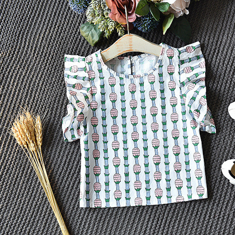 Girls Clothing Sets Summer Kids Clothes Floral Chiffon Halter+Embroidered Shorts Straw Children Clothing