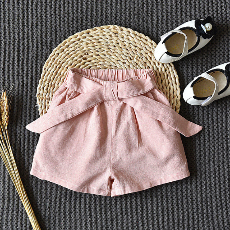 Girls Clothing Sets Summer Kids Clothes Floral Chiffon Halter+Embroidered Shorts Straw Children Clothing