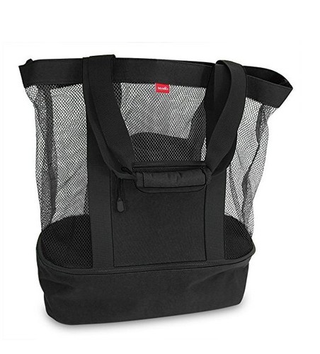 Oversized Large   Foldable Summer Bolso De Playa Insulated Tote Mesh Beach Bag