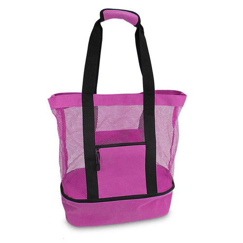 Oversized Large   Foldable Summer Bolso De Playa Insulated Tote Mesh Beach Bag