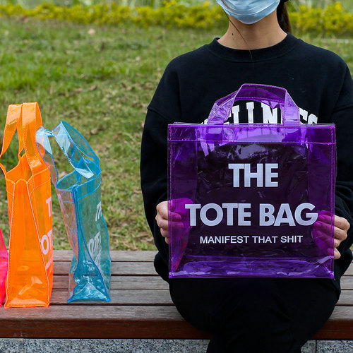 2023 New Trending Summer Translucent Transparent Clear Pvc Women's Tote Bags  Purses And Handbags Women Hand Bags 