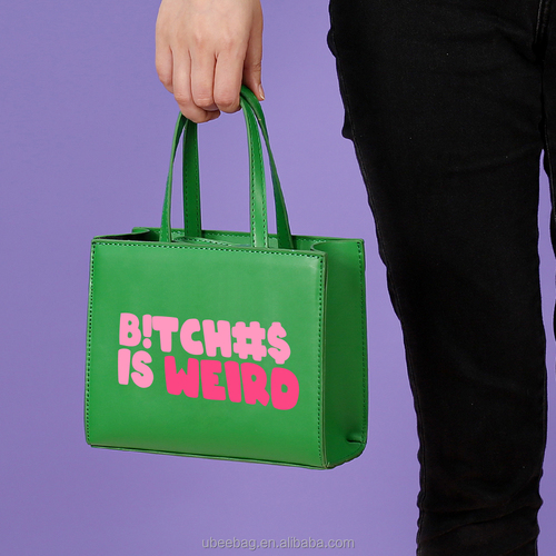 Designer  B!tch is weird Bags mini leather Handbags Tote letter print Hand Bags purses Luxury Handbags women