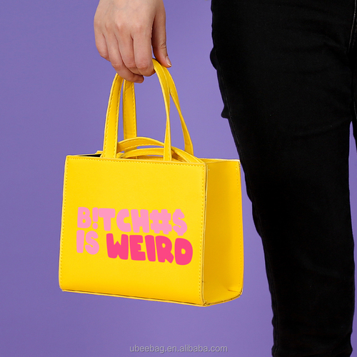 Designer  B!tch is weird Bags mini leather Handbags Tote letter print Hand Bags purses Luxury Handbags women