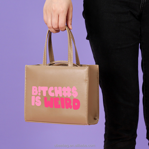 Designer  B!tch is weird Bags mini leather Handbags Tote letter print Hand Bags purses Luxury Handbags women